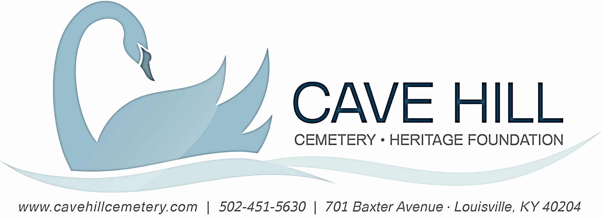 a logo for cave hill cemetery and heritage foundation