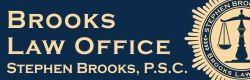a logo for brooks law office stephen brooks p.s.c.