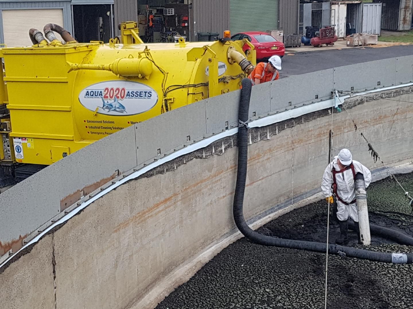 Industrial vacuum loading.