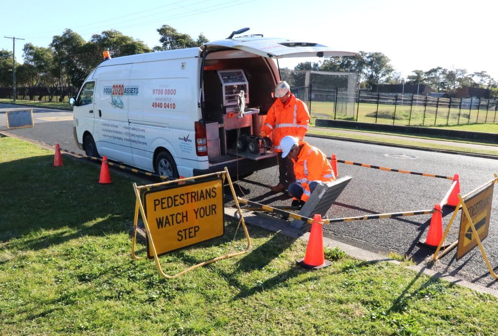 Preparing to carryout a CCTV pipeline inspection on storm water drains.