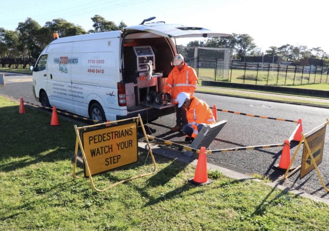 The Aqua Assets team preparing for a CCTV pipeline inspection.