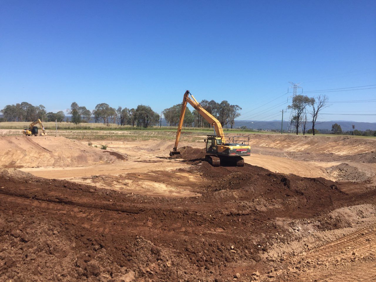 The Aqua Assets team digging at the site on an industrial waste water project.