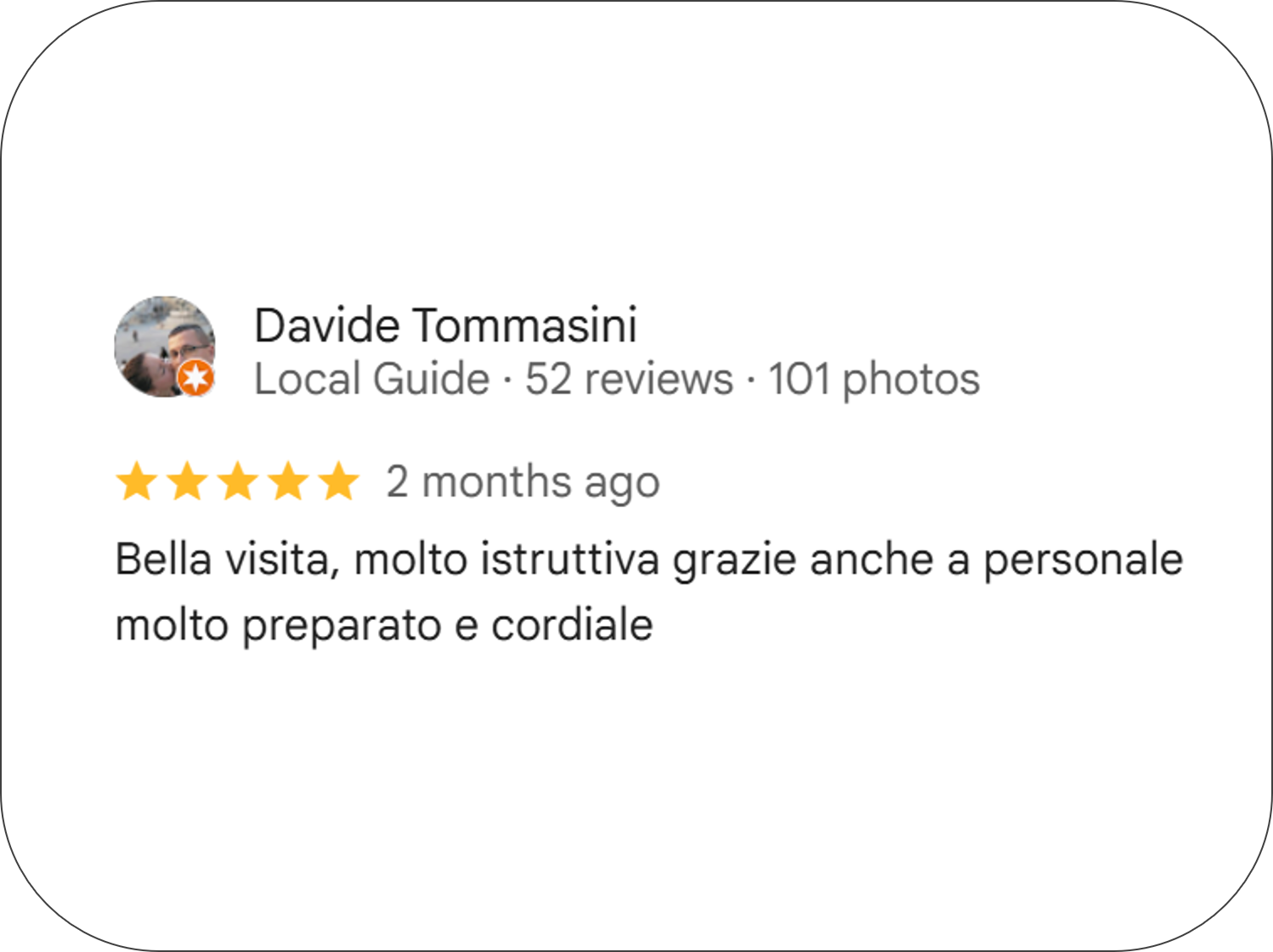 Google Reviews of Pistoia Sotterranea