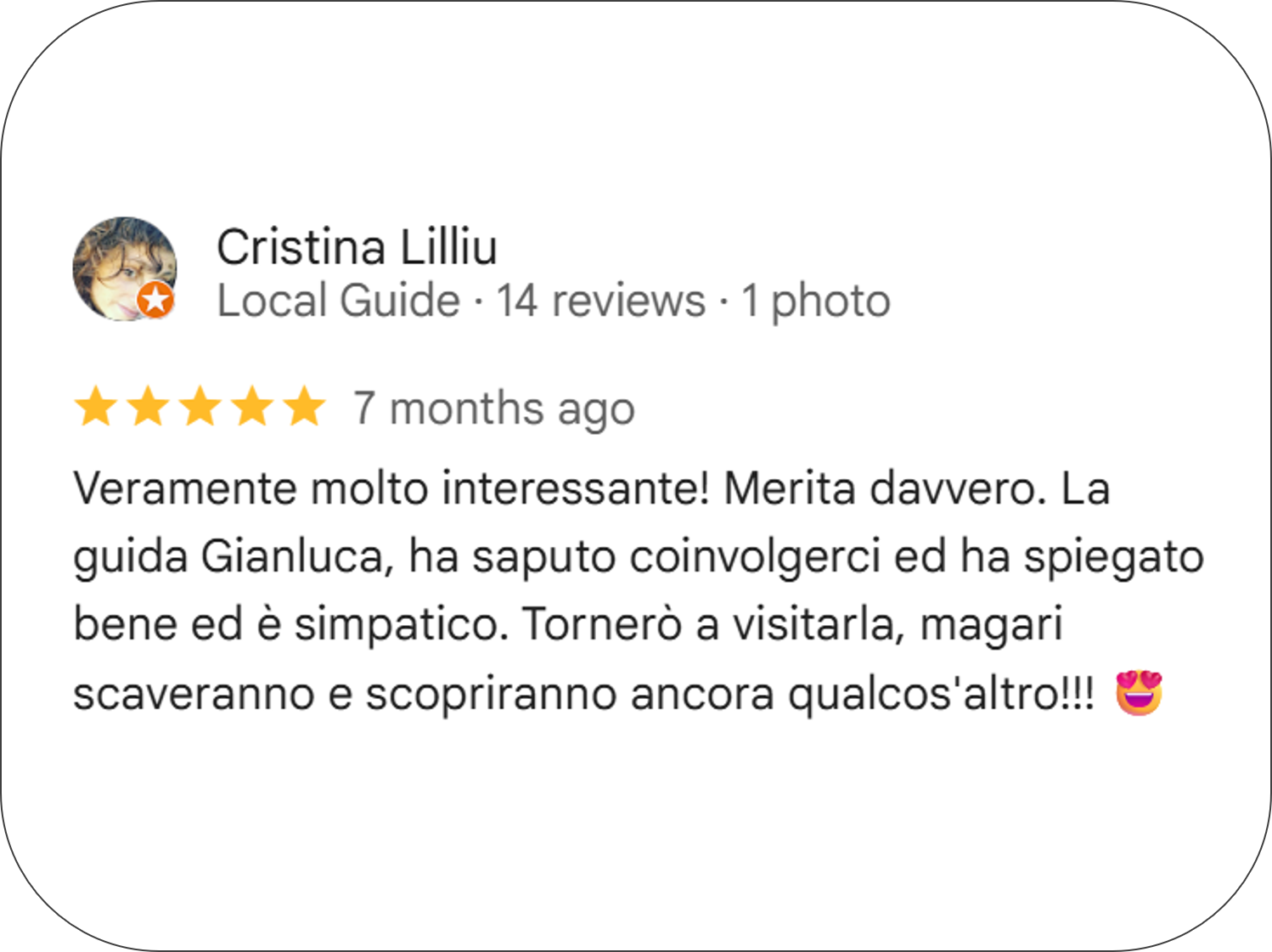 Google Reviews of Pistoia Sotterranea