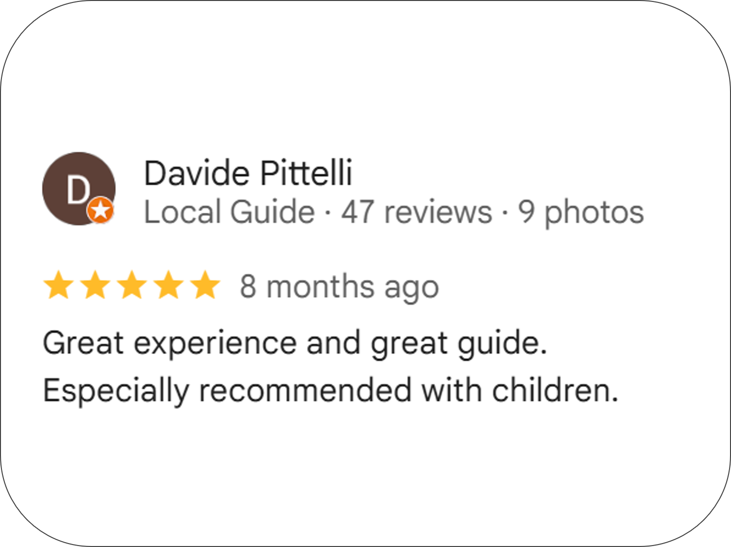 Google Reviews of Pistoia Sotterranea