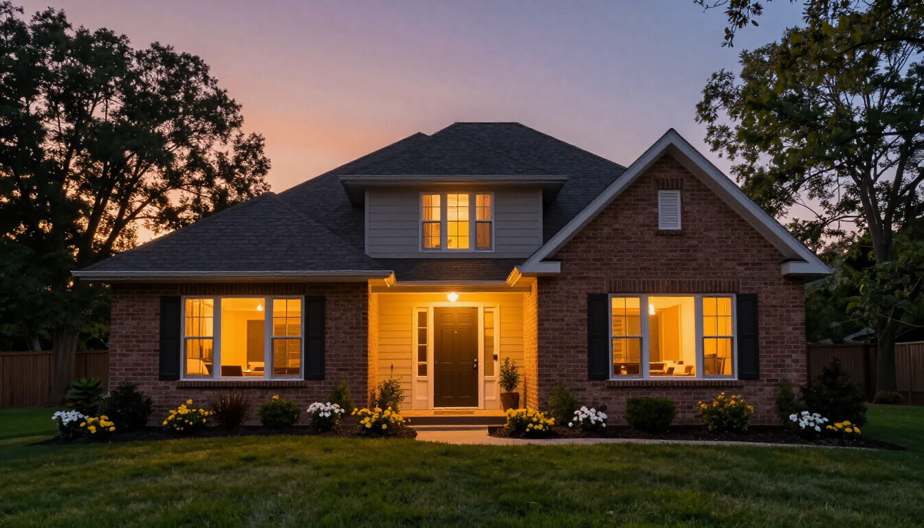 A peaceful home representing the safety provided by life insurance