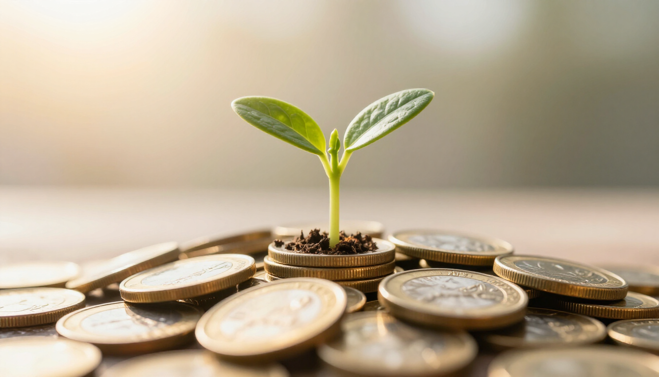 Financial growth sprout