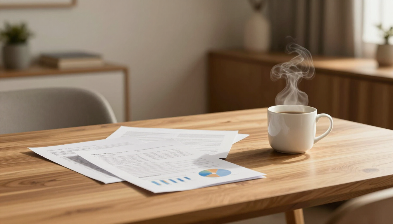 A clean workspace representing financial clarity and life insurance education.