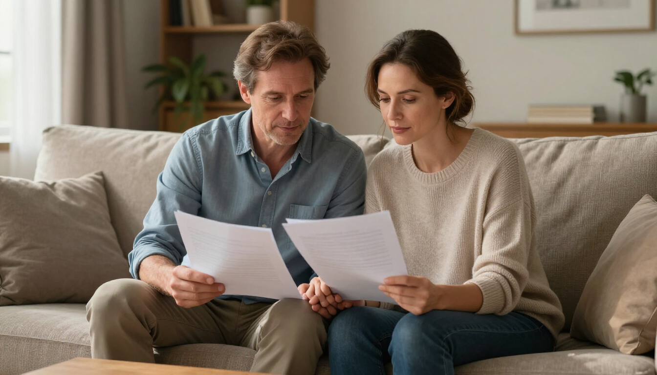 Older couple discussing their future plans