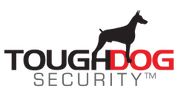Tough Dog Security logo with black dog silhouette and red āDOGā text