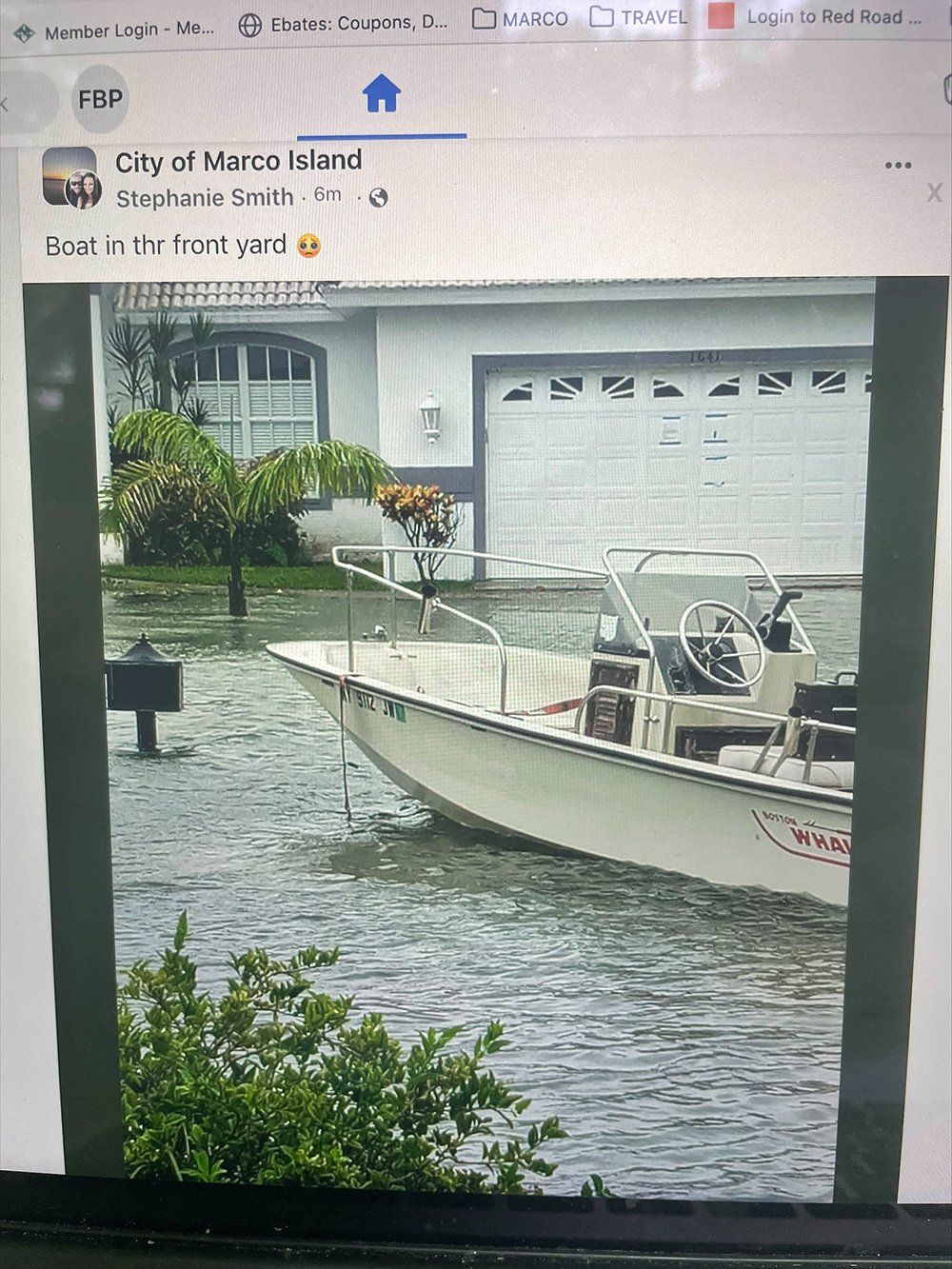 Speed Boat in a Flood | Marco Island, FL | Paradise Coast Restoration