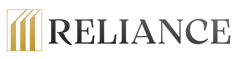 A logo for reliance design build renovate