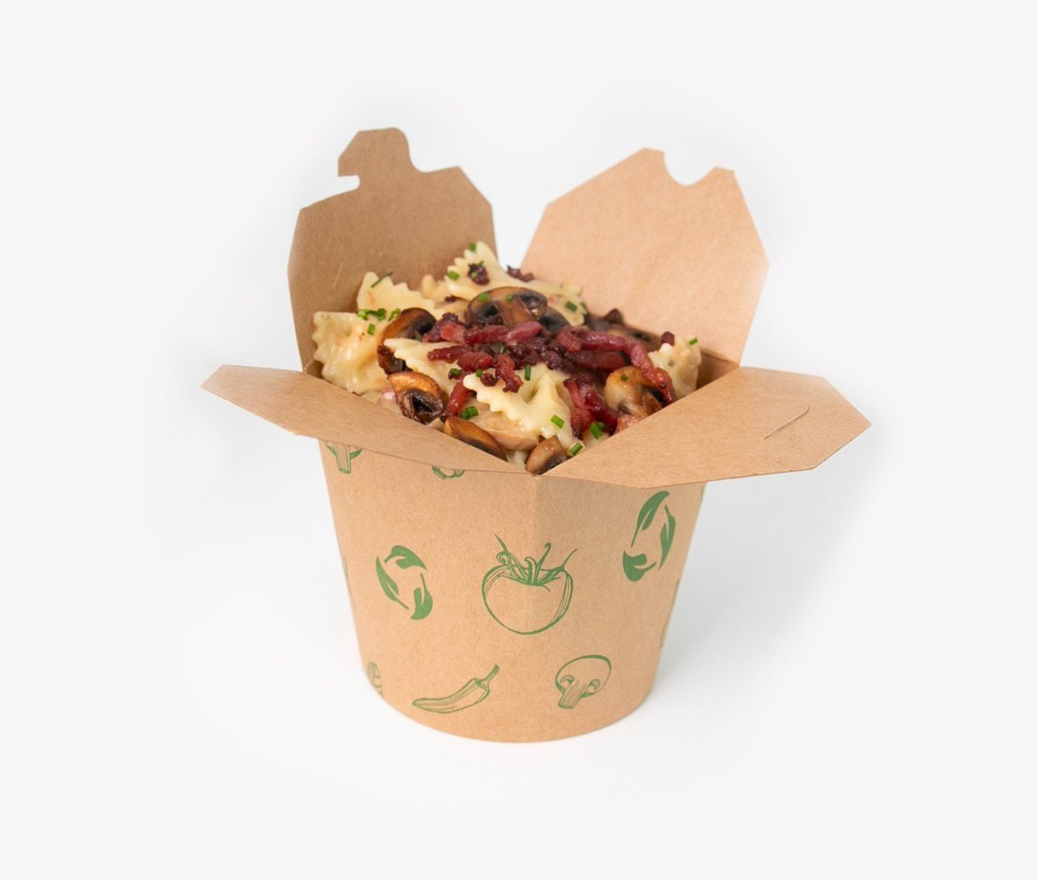 Mushroom and Farfalle Pasta Cup