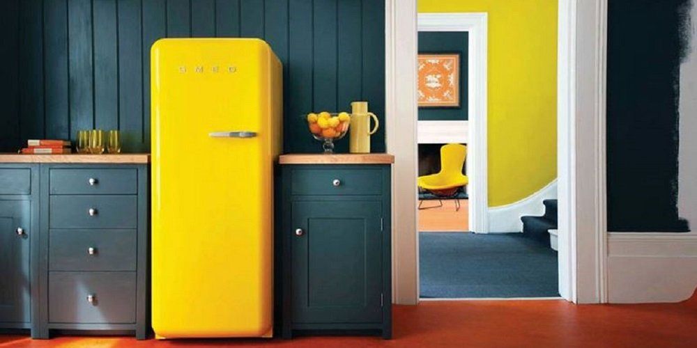 frigorifero Smeg giallo
