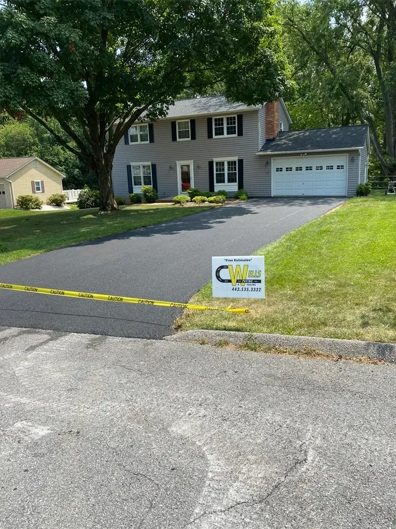 FRESHLY PAVED DRIVEWAY
