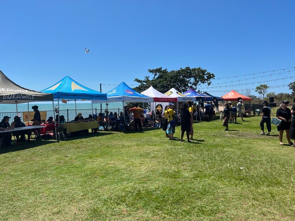 Several marquees setup on the grass