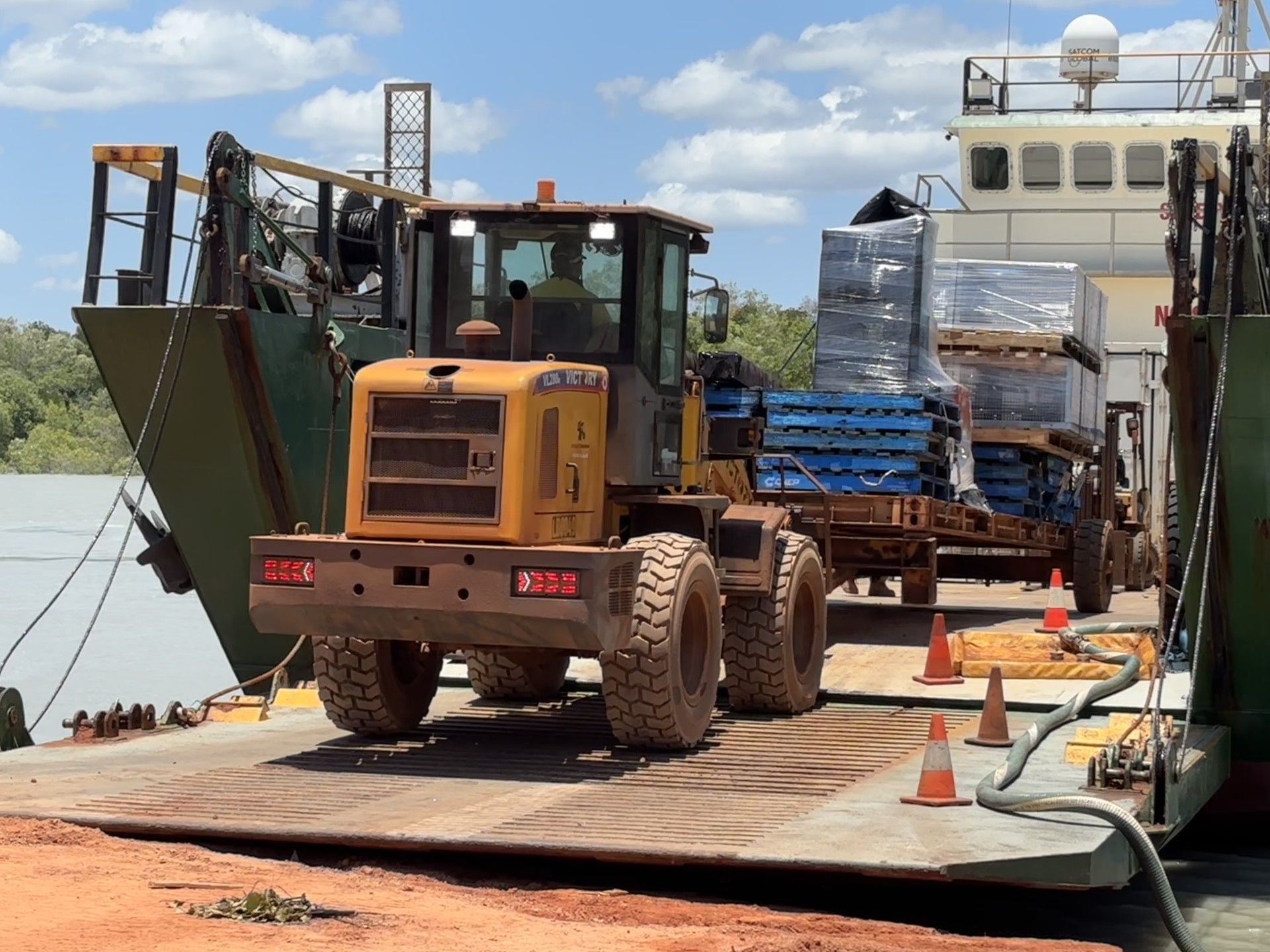 Loading the barge