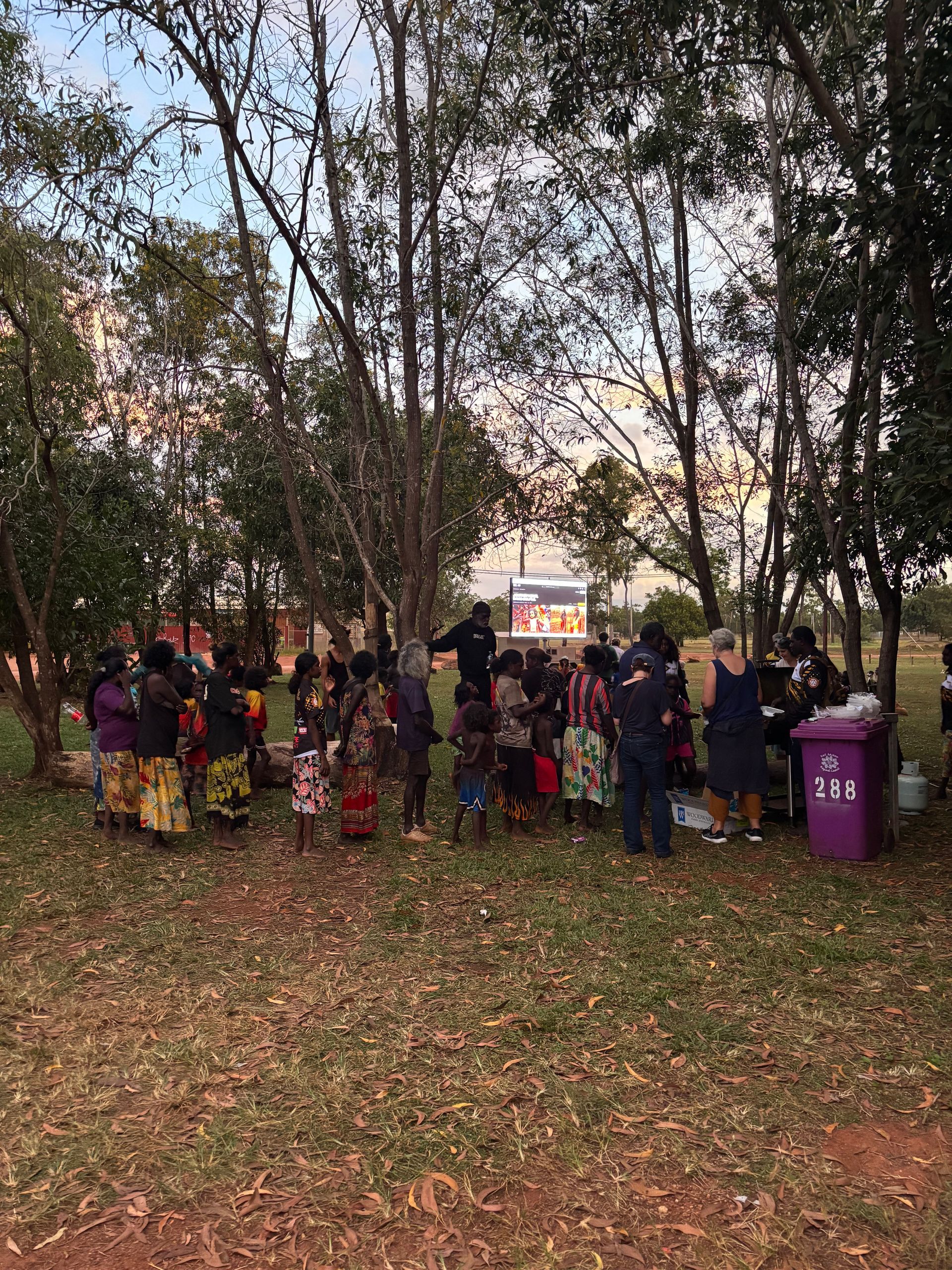 A group of people outdoors