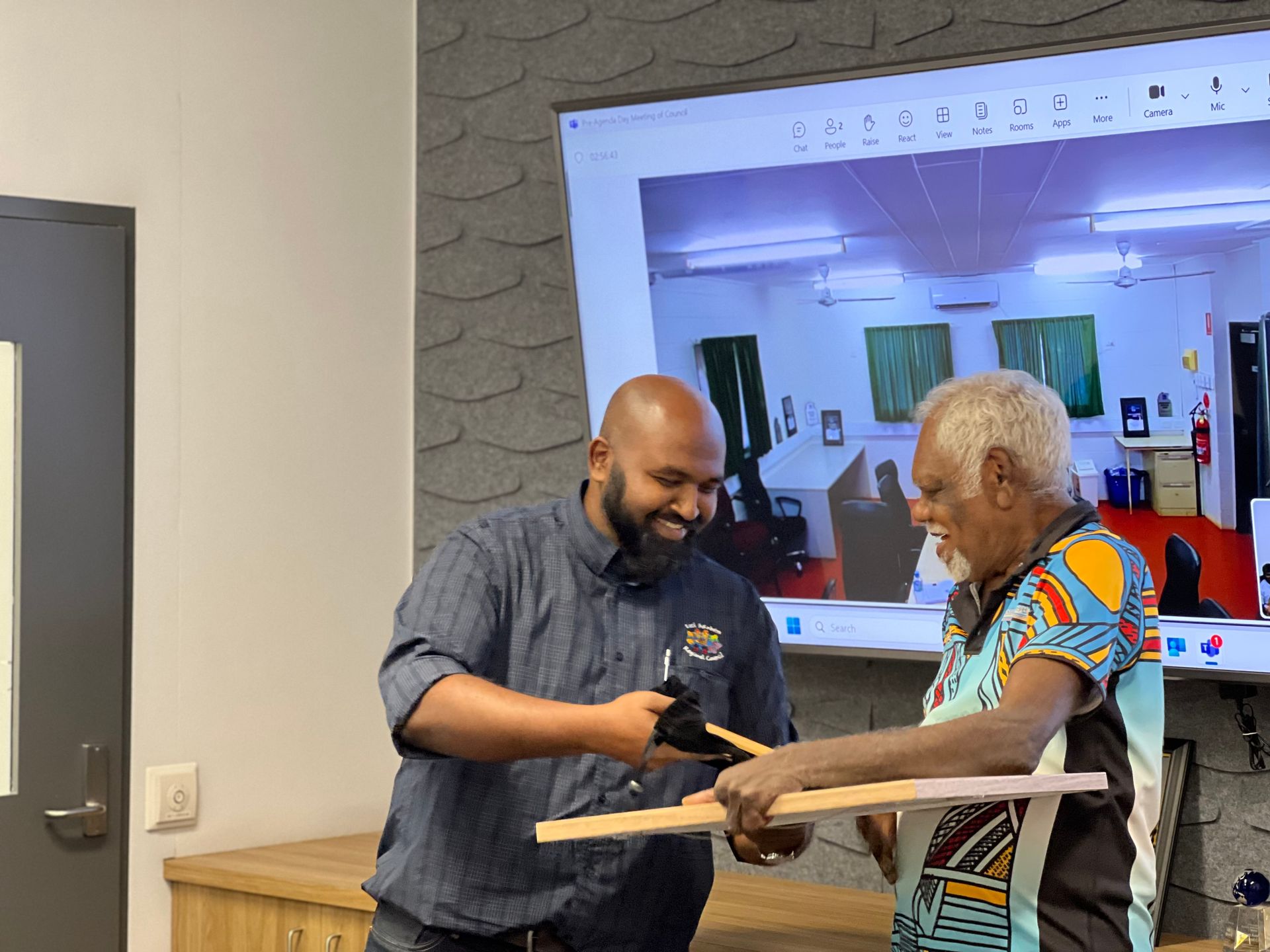 Two people shaking hands