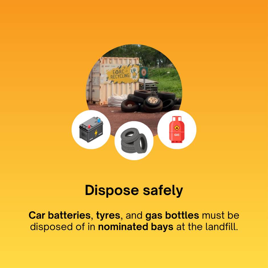 A picture of tyres at a landfill.