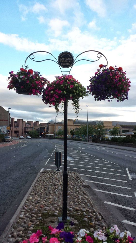 Decorative metal flowers hanger