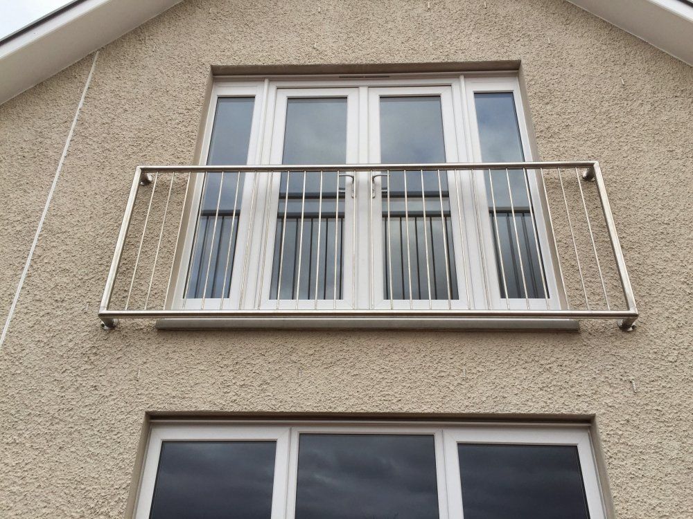 Balcony made from stainless steel