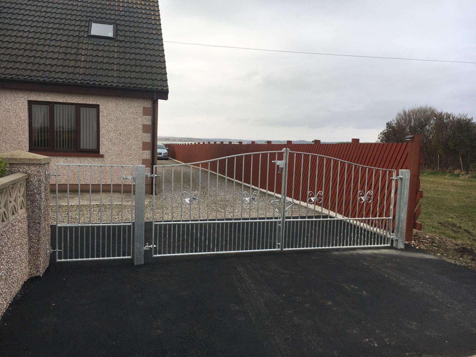 large metal driveway gate inverness