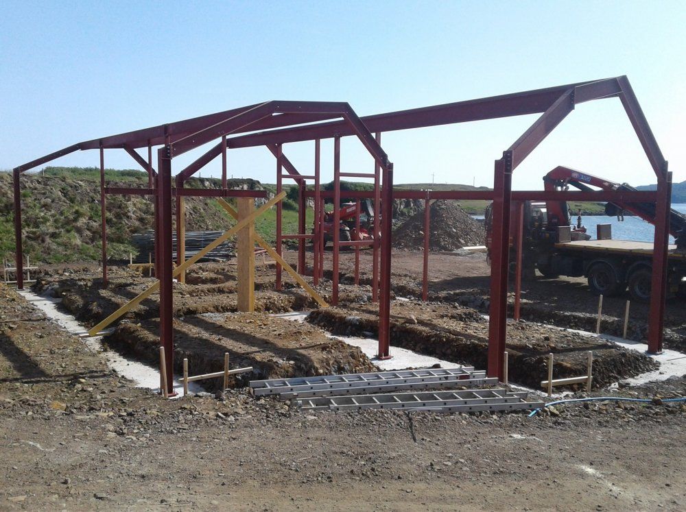 Building frame and foundations inverness