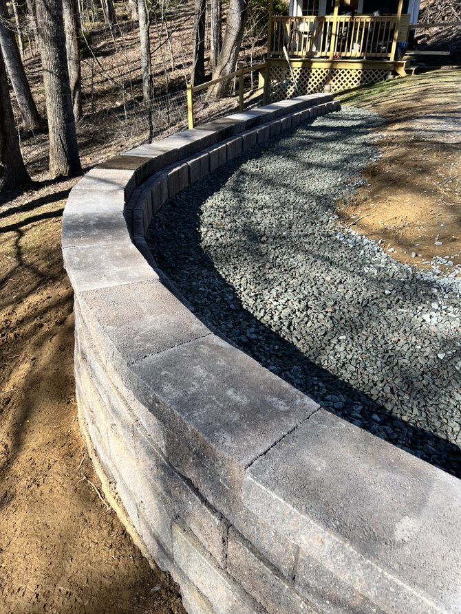 Garden Retaining Wall — Circle Drive Villas, NC  — Mountaineer Maintenance Inc.