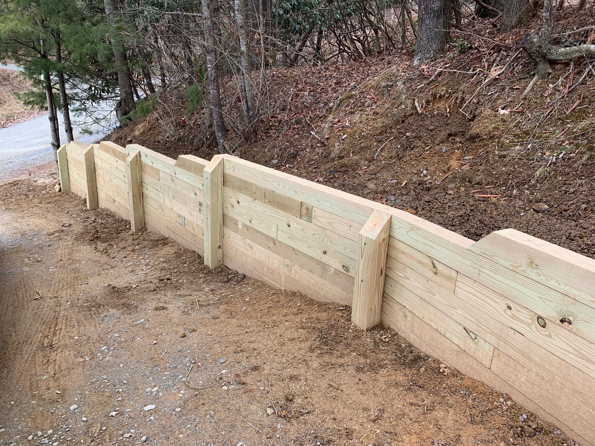 Construction Retaining Wall — Circle Drive Villas, NC  — Mountaineer Maintenance Inc.