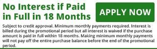 A sign that says no interest if paid in full in 18 months