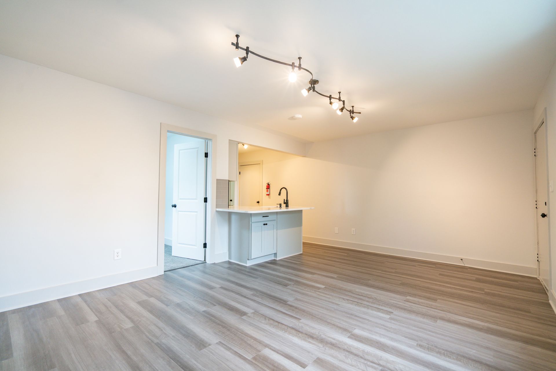 Photo of a large empty living room