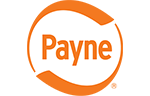 Orange Payne logo with a curved outline.