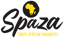 A black and yellow logo for spazio south african favourites