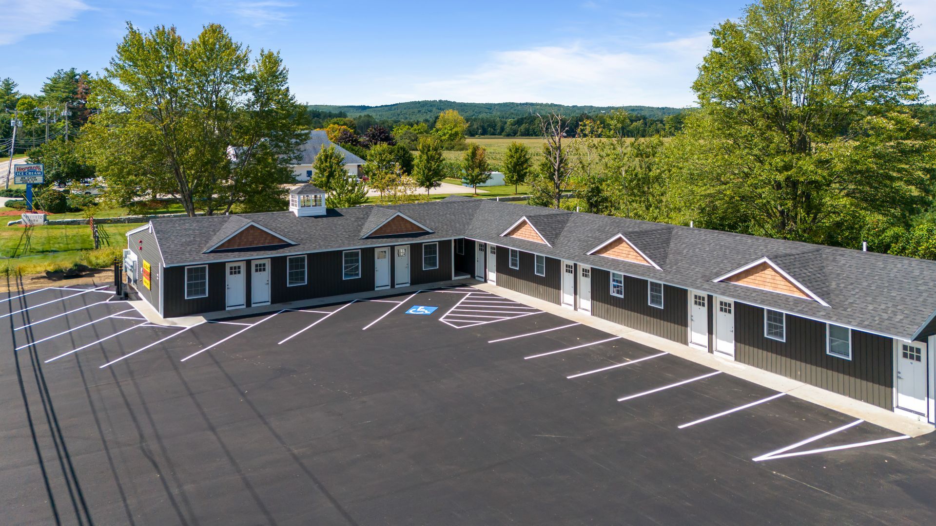 An aerial photo of 371 Elm St