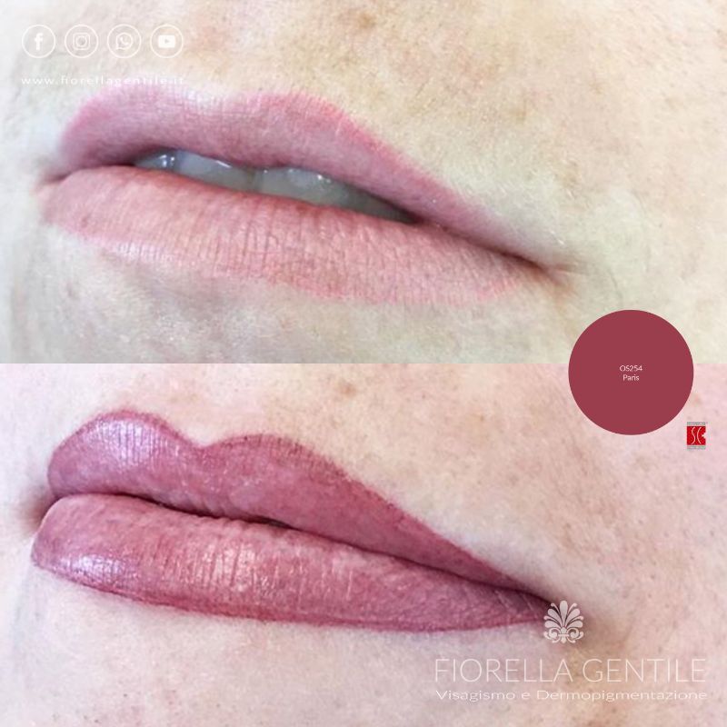 tatuaggio delle labbra naturale