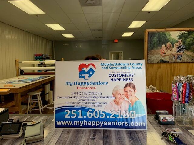 My Happy Seniors Homecare Signage — Semmes, AL — My Happy Seniors