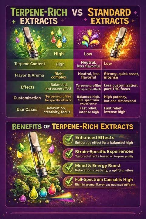 Terpene-Rich Extracts Vs Standard Extracts