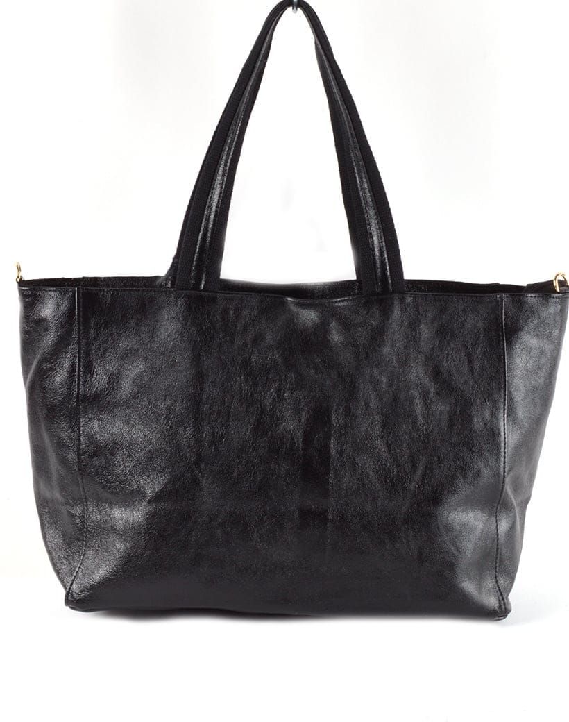 Lederen shopper  Metallic