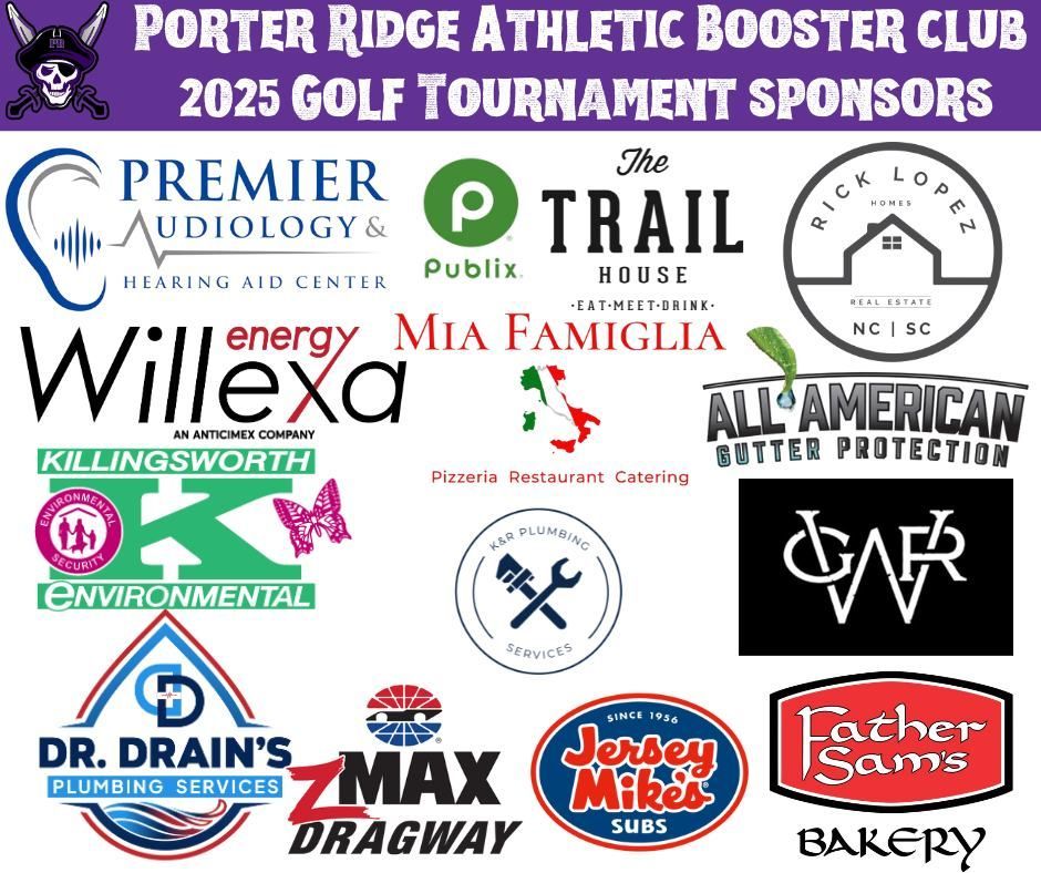 Porter ridge athletic booster club 2025 golf tournament sponsors
