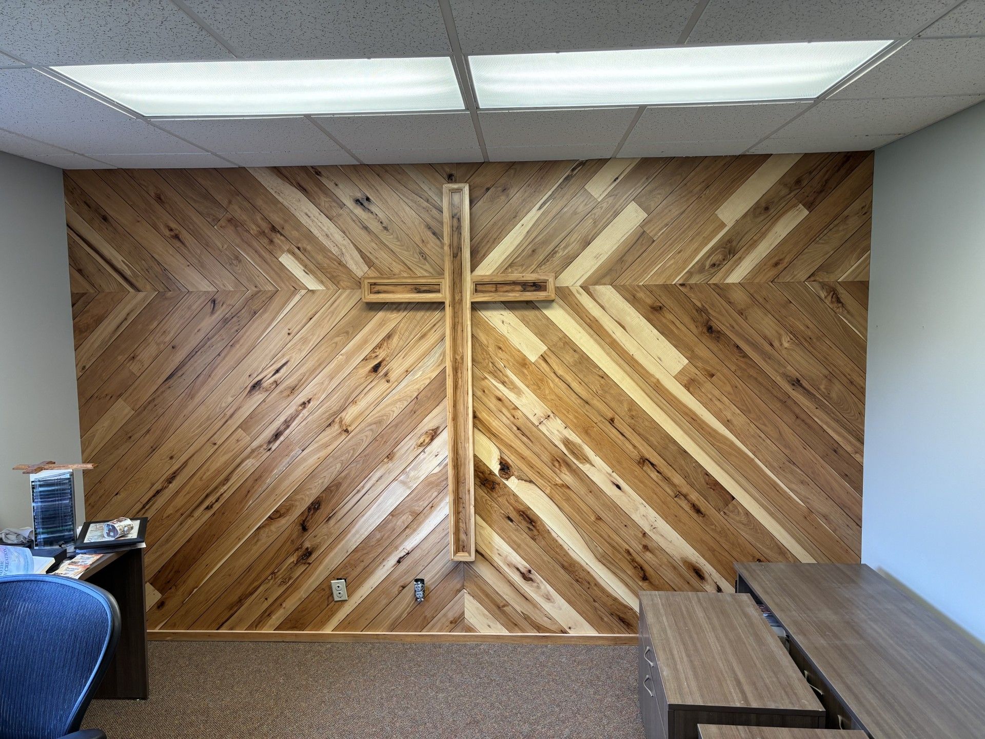 Wooden Wall with Cross