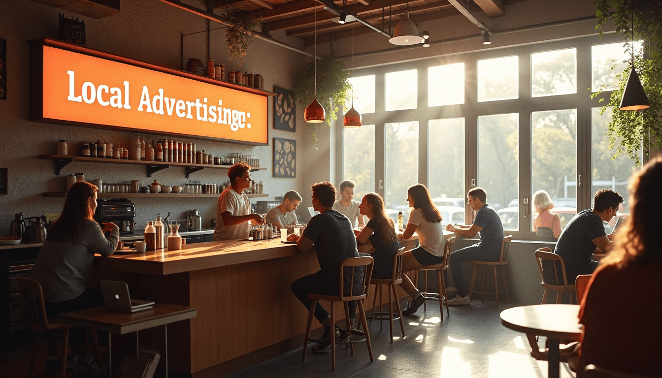 A group of people are sitting at tables in a restaurant.