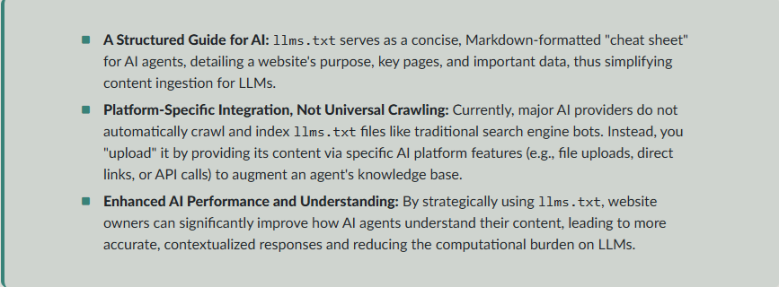 Key ideas for llms.txt