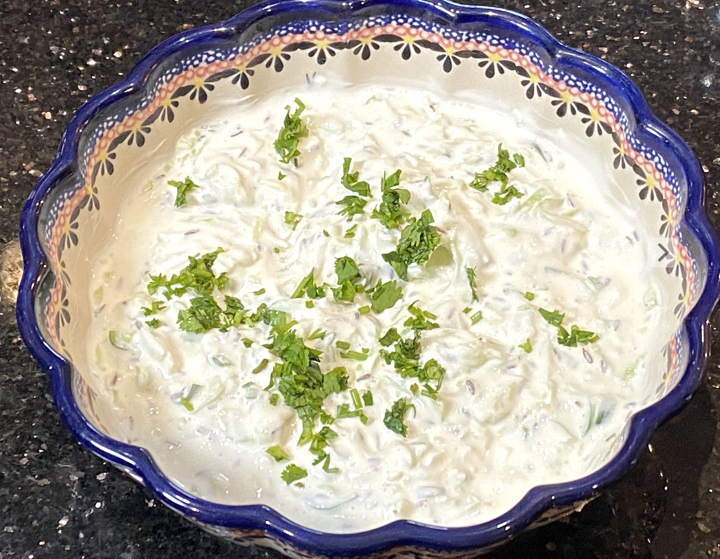 Spiced Yoghurt with Cucumber