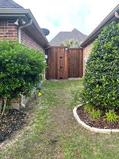 Wooden Gate Between Two Houses
