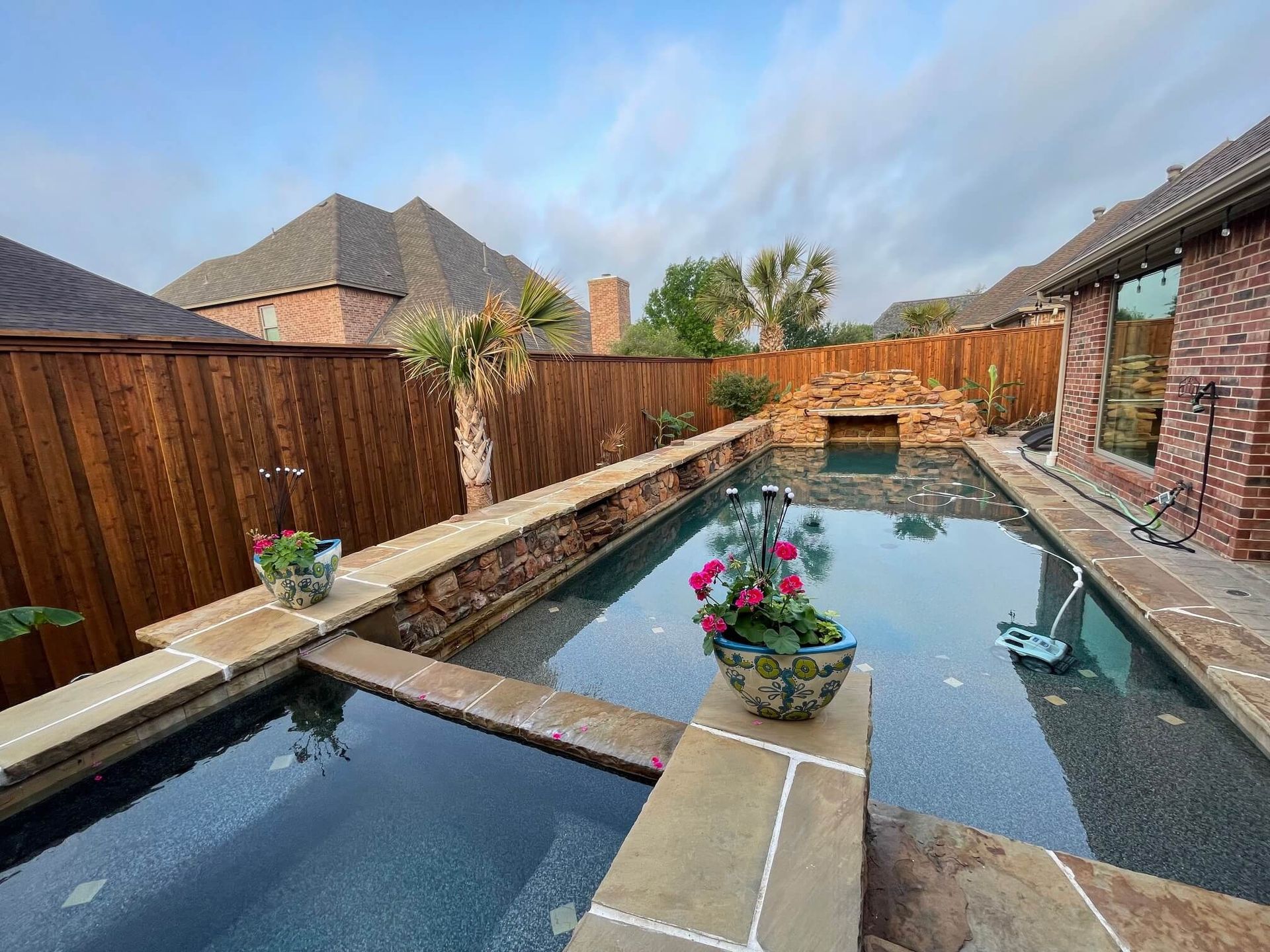 Large Swimming Pool in The Backyard of A House