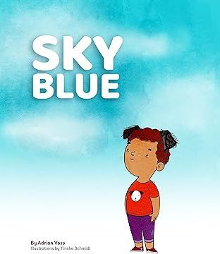 A child in a red shirt looks up at the sky with the title 