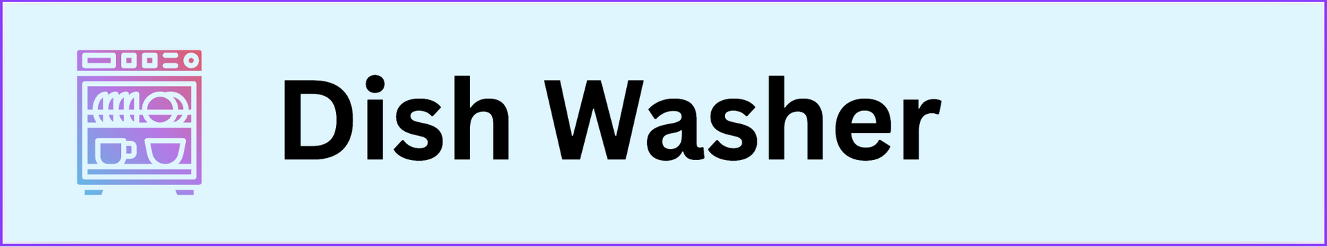 A picture of a dish washer on a blue background.