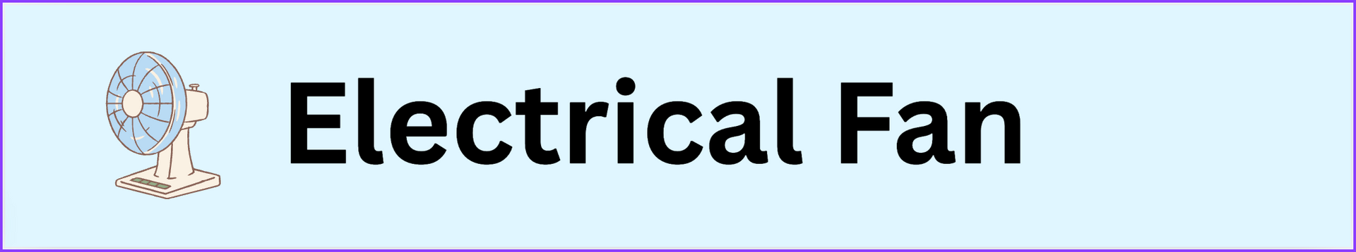 A picture of an electrical fan on a blue background.