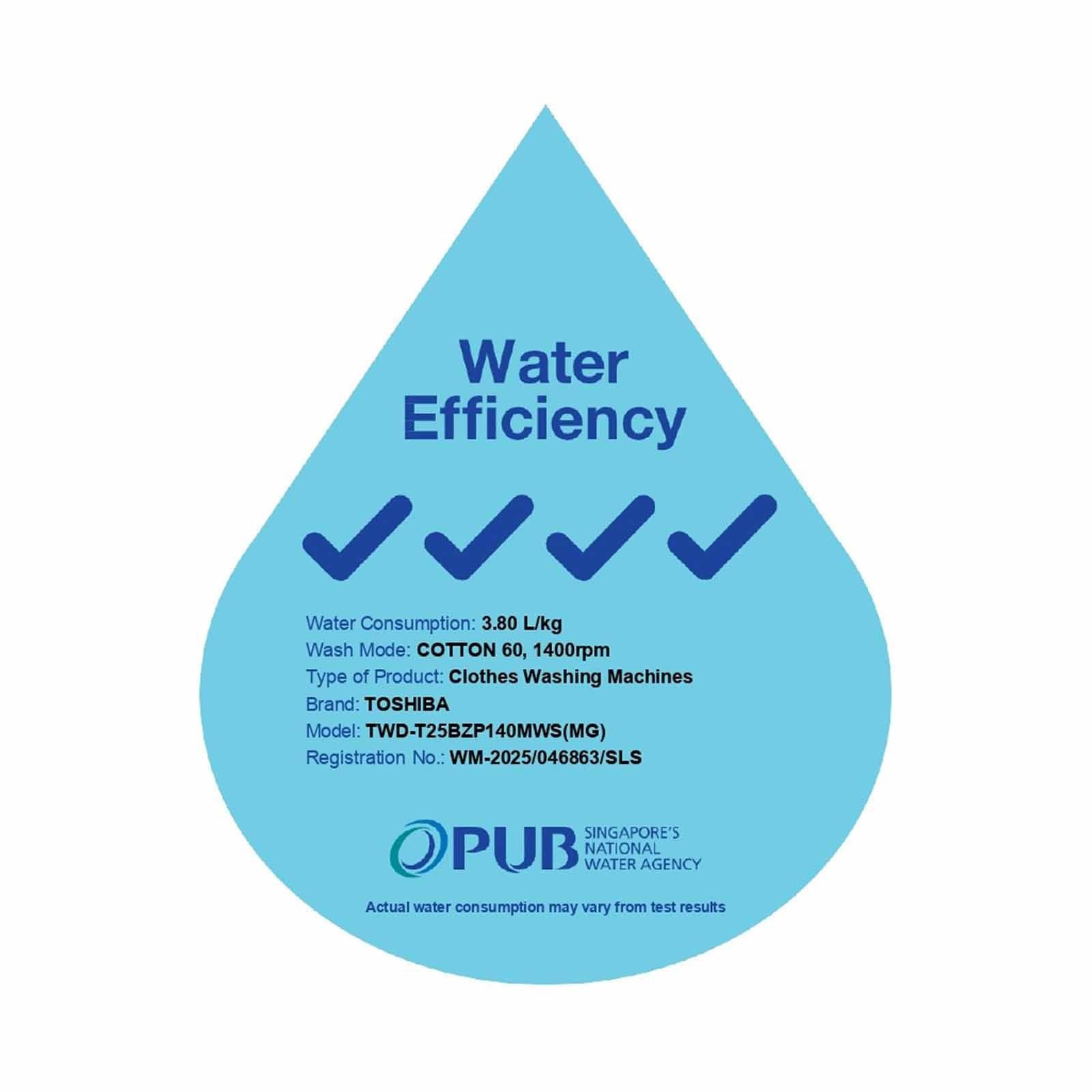 TOSHIBA TWD-T25BZP140MWS(MG) FRONT LOAD WASHER/DRYER COMBO (13KG/8KG) MORANDI GREY